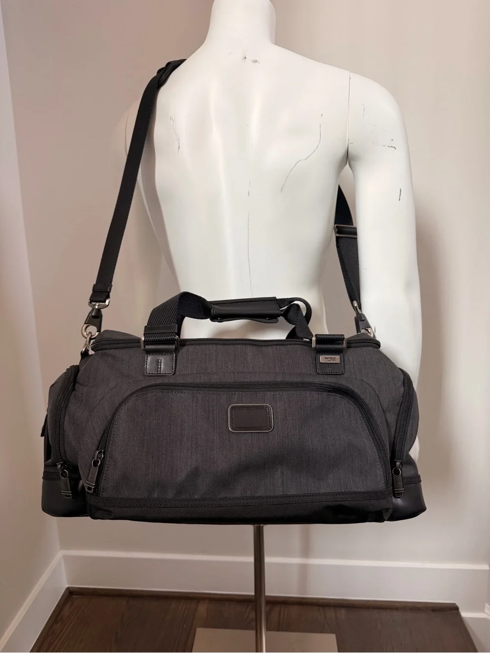 Tumi Gray Weekend Duffel Bag with Removable Shoulder Strap